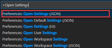 Python pipenv - open settings JSON format