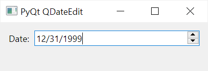 PyQt QDateEdit