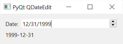 PyQt QDateEdit