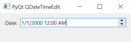 PyQt QDateTimeEdit
