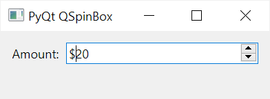  PyQt QSpinBox