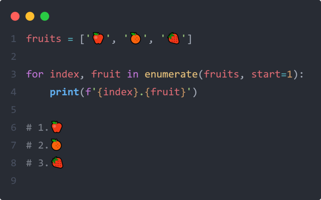 Python enumerate