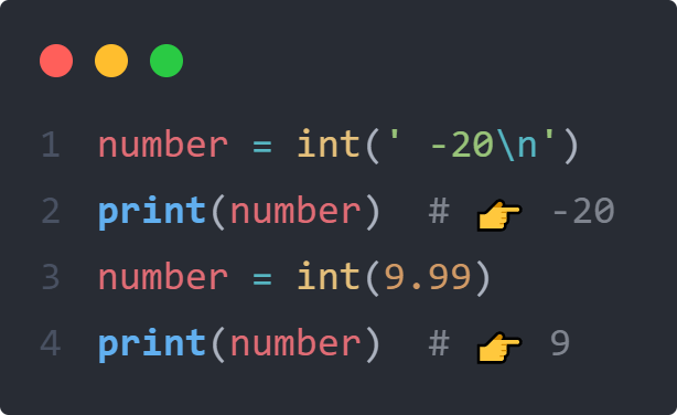 python int