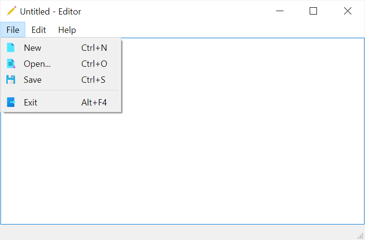 PyQt QMenu Example