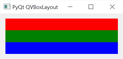 PyQt QVBoxLayout - Setting Spaces