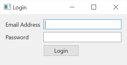 Qt Designer - Login Window