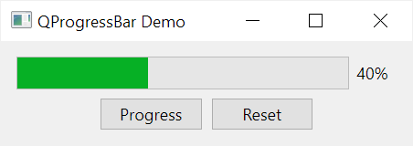 PyQt QProgressBar - Program example