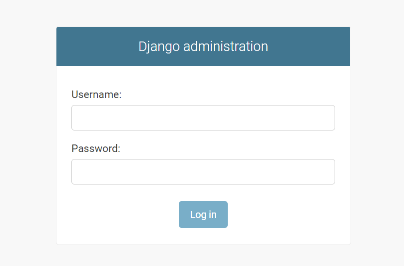 django admin page