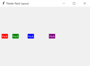 Tkinter Pack