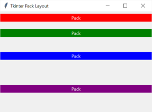 Tkinter Pack