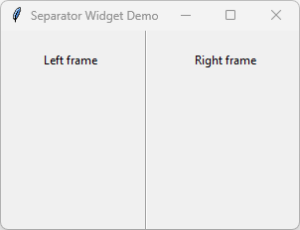 Tkinter Separator Widget